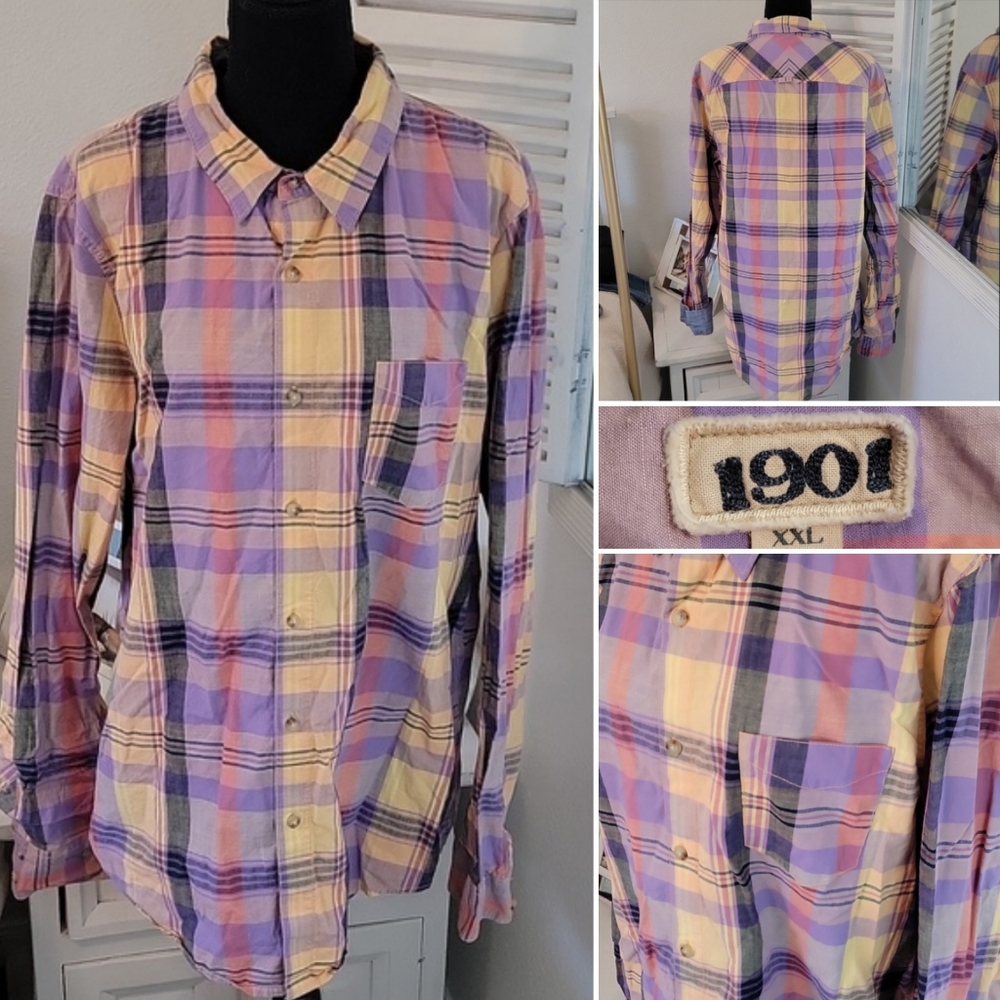1901 Plaid Long Sleeve Button Down